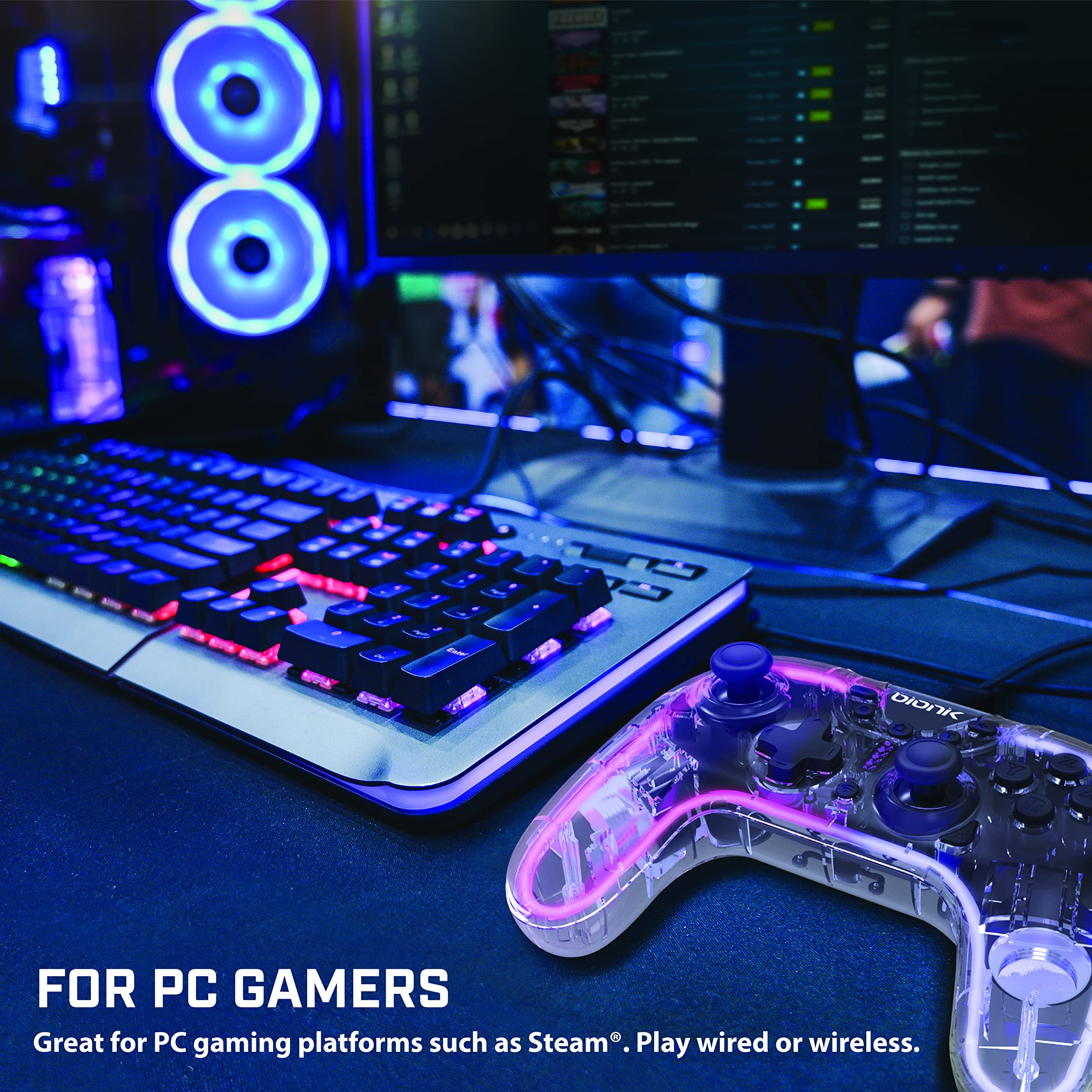 Mando Nintendo Switch Bionik Neoglow Led Rgb InaláMbrico - Efectos luminosos Mando Nintendo Switch Bionik Neoglow Led Rgb InaláMbrico - Efectos luminosos